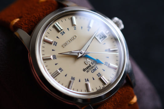 Grand Seiko SBGM021 9s66-00A0 Mechanical GMT Warm Ivory dial Good Condition