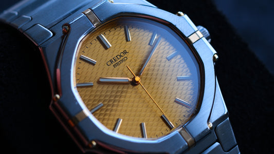 Credor Twin Quart 9461-5010 Gerald Genta Design Rare Excellent Condition