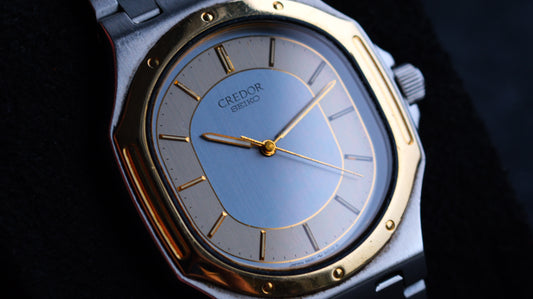 Credor 9661-5000 Twin Quart Gerald Genta 14K Bezel Two tone Rare Near Mint