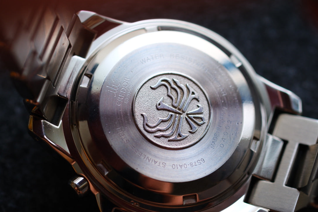 Credor GCBP995 6S78-0A10 Phoenix Chrnograph Blue Dial Super Rare Excellent Condition Serviced