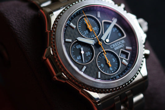 Credor Pacifique GCBK997 6S77-0A10 Chrnograph Limited 2000 Carbon Dial