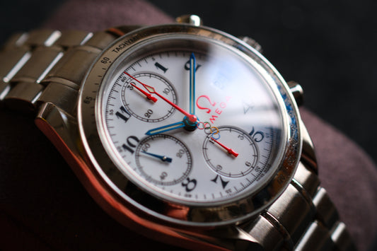 Omega Speedmaster Specialities 2012 Olympic Games Collection Blue Red Hands Excellent Condition |Full Serviced