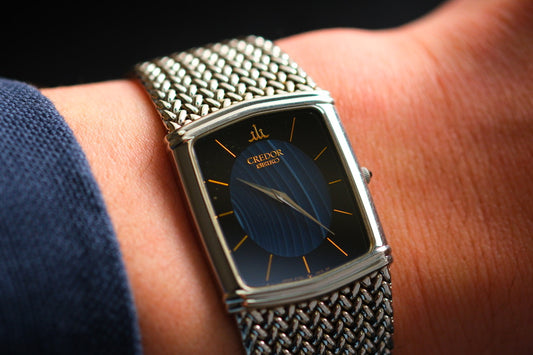 Credor 6730-5330 Blue Agate Dial Onyx Stone | Good Condition | Full Box Paper