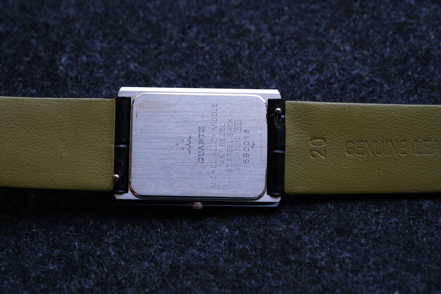 Credor 2F70-5310 Tank 14K Bezel Nickel ALLOY MIDDLE Quart Good Condition