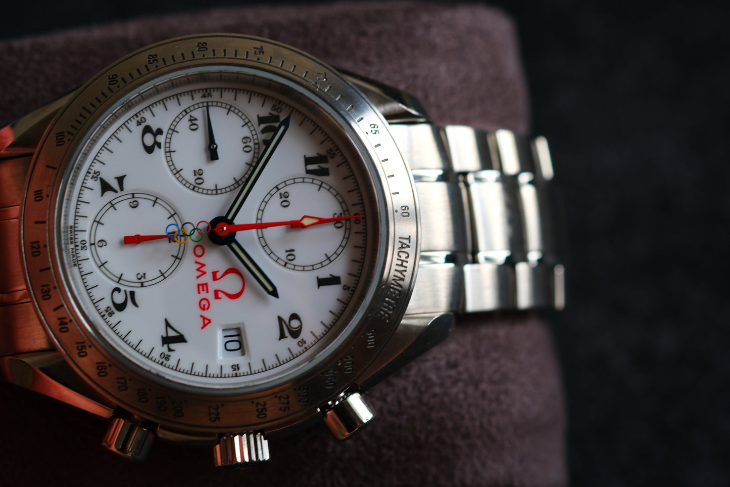 Omega Speedmaster Specialities 2012 Olympic Games Collection Blue Red Hands Excellent Condition |Full Serviced
