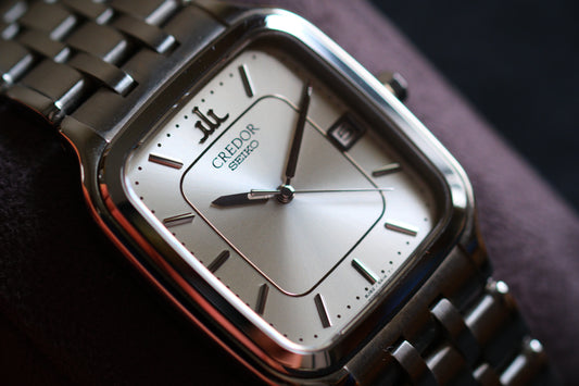 Credor Seiko Tank Champange Dial GCAX023 8j82-5A10 Quart SS