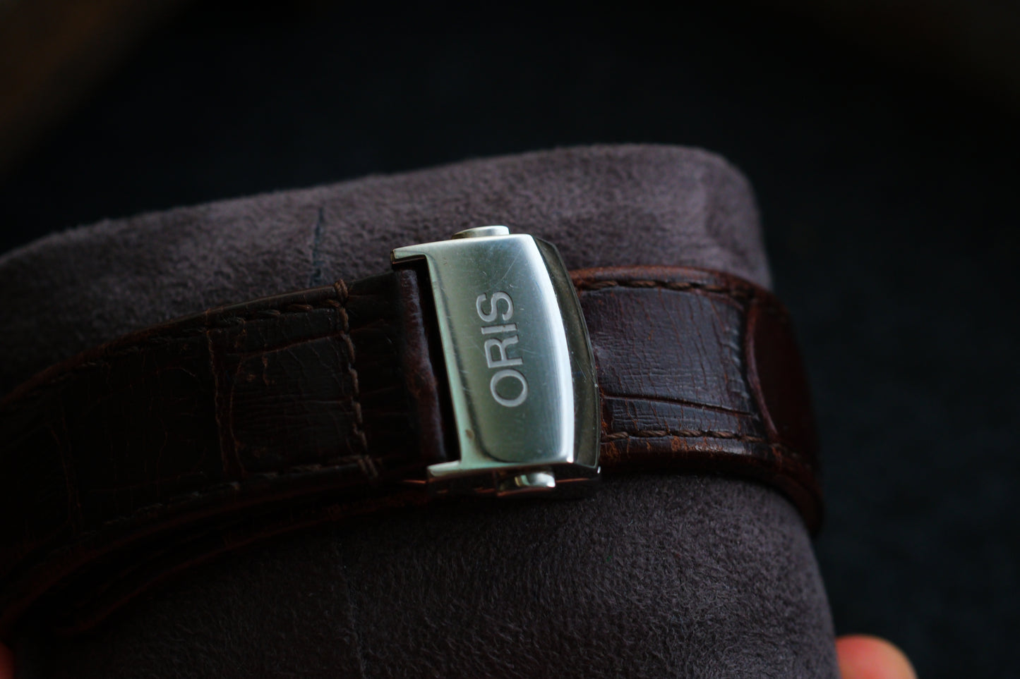 Oris Big Crown Complication Day-Date-GMT Steel Moonphase Guilloche dial Full Box Good Condition