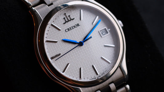 Credor Signo Quart 8j86-7A00 Blue Hand Box Manual User