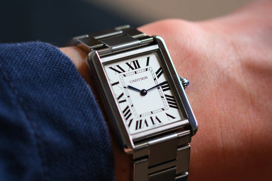 Cartier tank Solo LM WSTA0028 Full box Paper Excellent Condition Double Strap SS Strap + Leather Strap