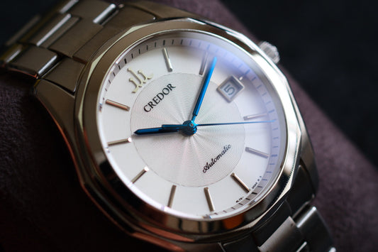 Credor Signo GCBW999 Automatic 4L75-00A0 Two tone White Dial Blue Hands