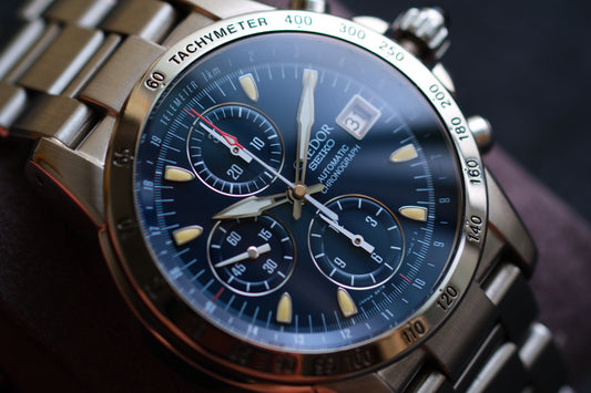 Credor GCBP995 6S78-0A10 Phoenix Chrnograph Blue Dial Super Rare Excellent Condition Serviced