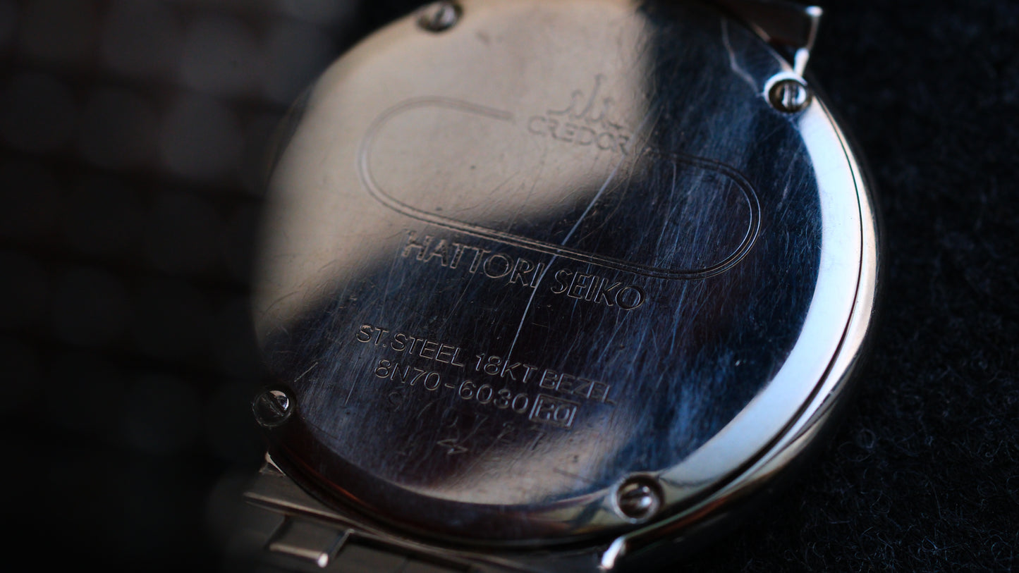 Credor 8N70-6030 Diamond 18KWG Bezel White Dial