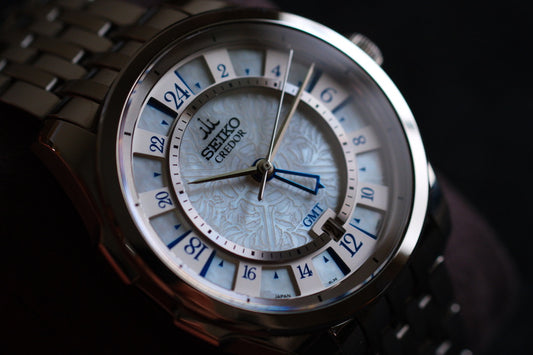 Credor Signo GCBZ999 8L36-00B0 GMT Limited 150p White Mop Dial Super rare