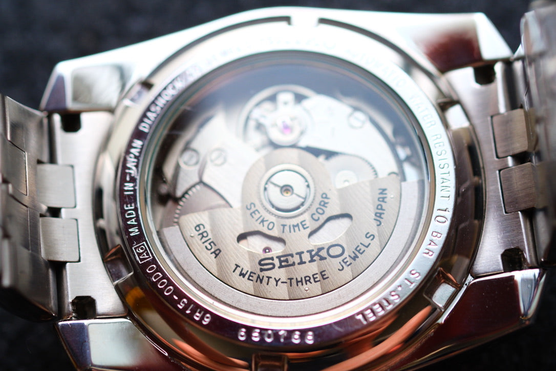 Seiko SARB005 6R15-00D0 Super Rare Orange Dial Sapphire Glass Cut Excellent Condition Serviced