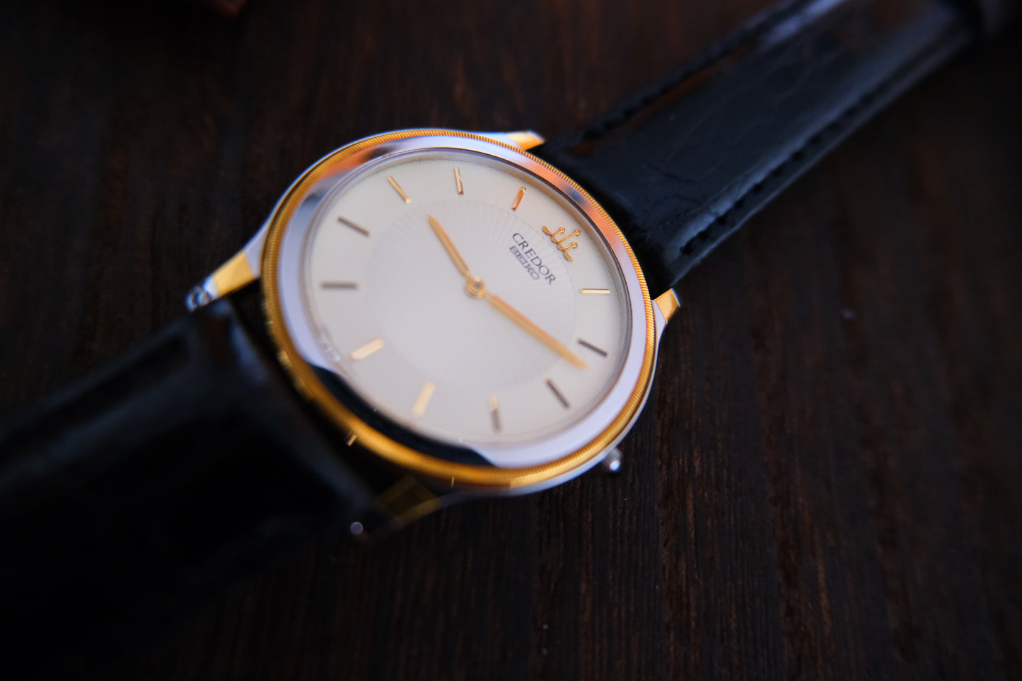 Seiko Credor 18k Bezel Quart 5A74-2000 SS/18KT