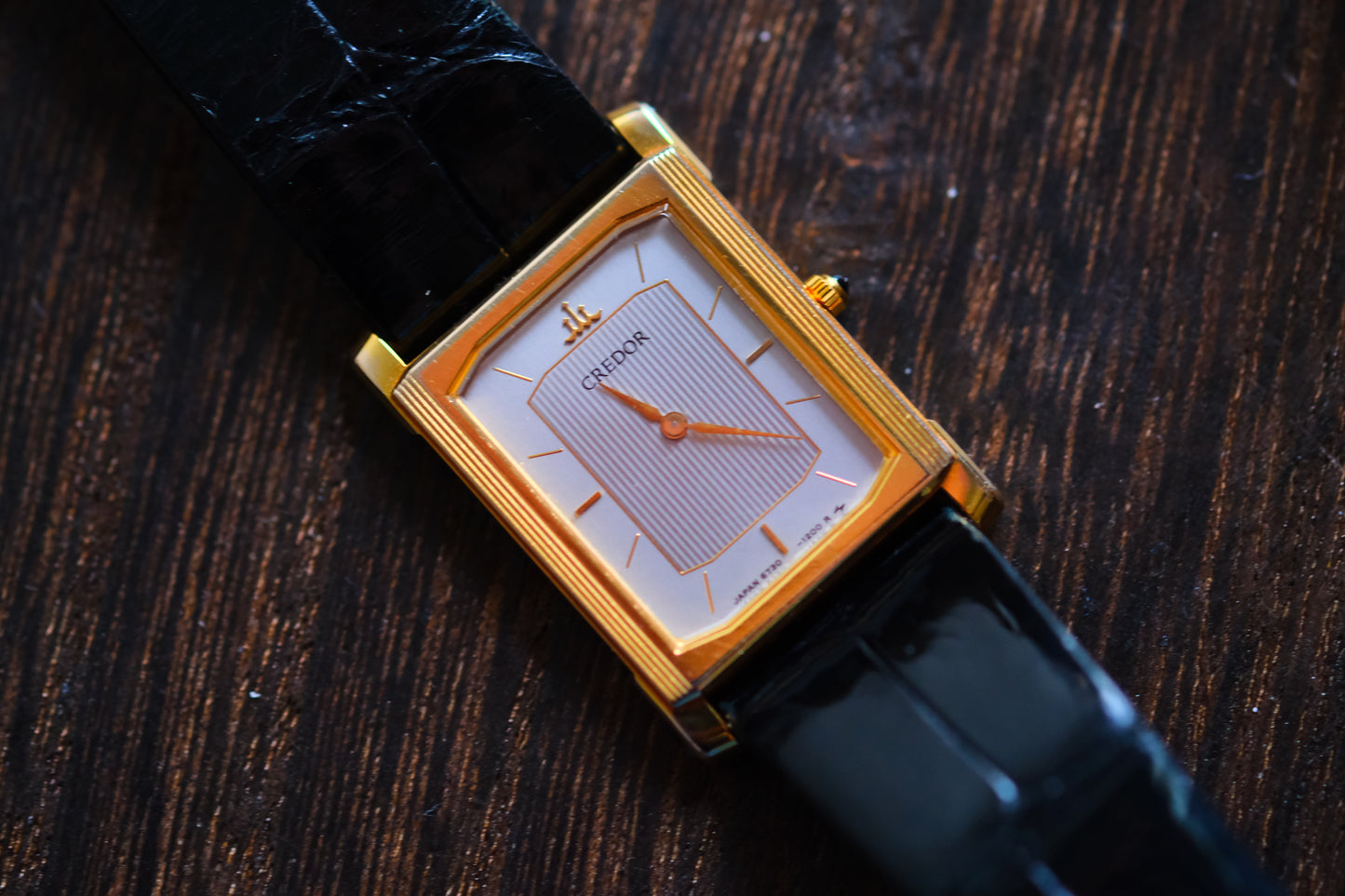 Credor Tank Lady 6730-5850 Quart 14K ST Steel back