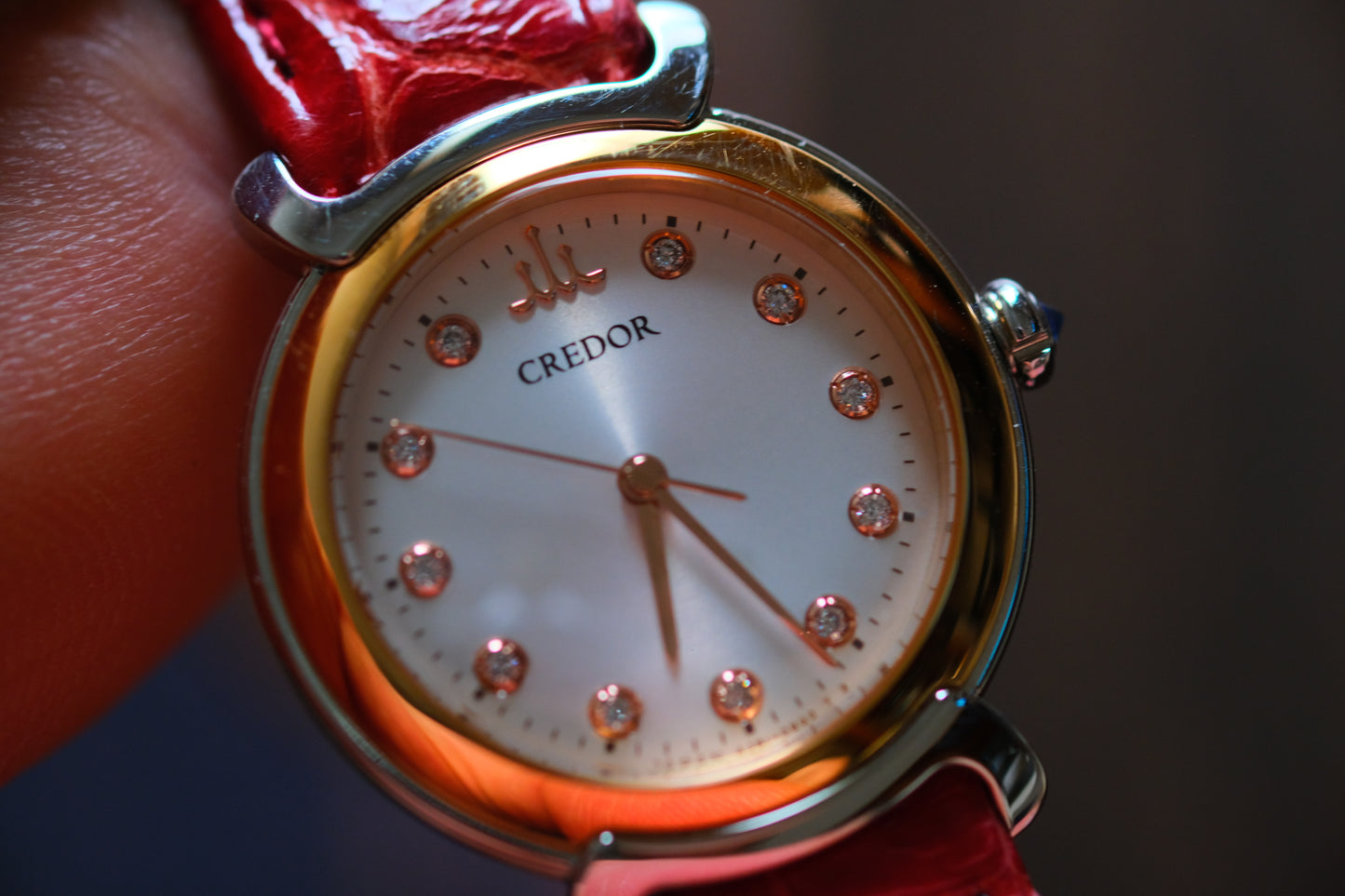 Credor GSAS936 Lady Quart 4j81-0AY0 18KPY 11P Diamond Full box