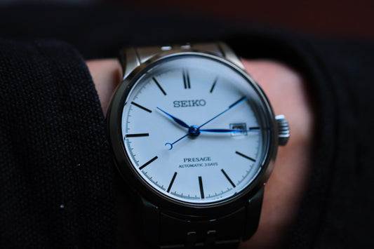 Seiko Pressage 6R55-00D0 SARX105 Enemel White Dial 3date reserve Date 2025/6/4