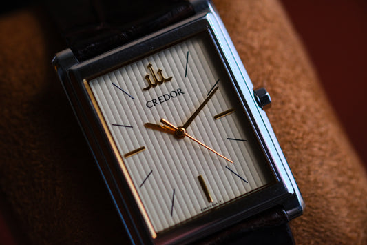 Credor Tank Signo GCAR049 8j81-0AK0 Quart Fabric-textured dial