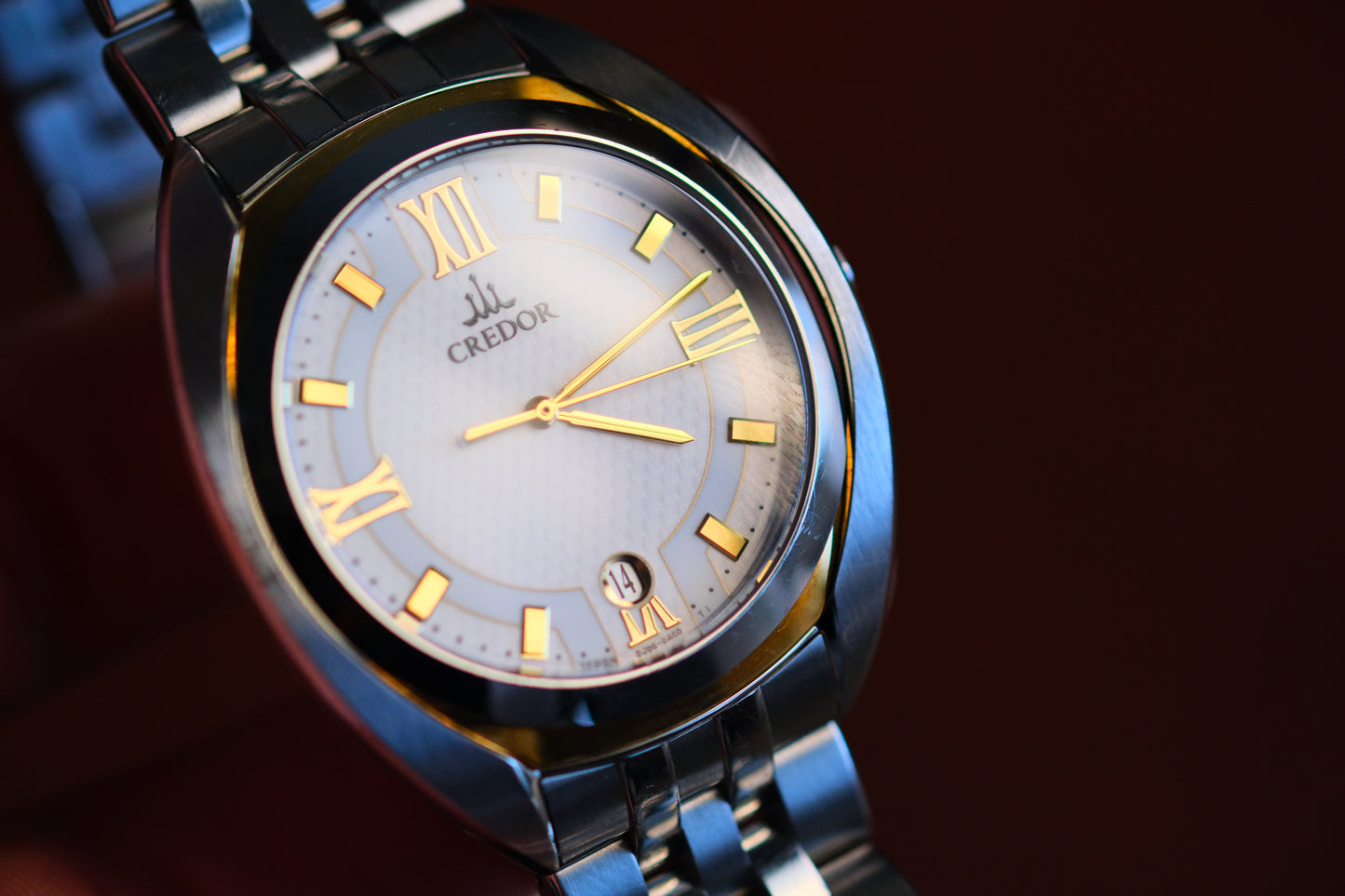 Credor GCAZ052 8j86-0AA0 Signo 18K/SS Quart Good Condition