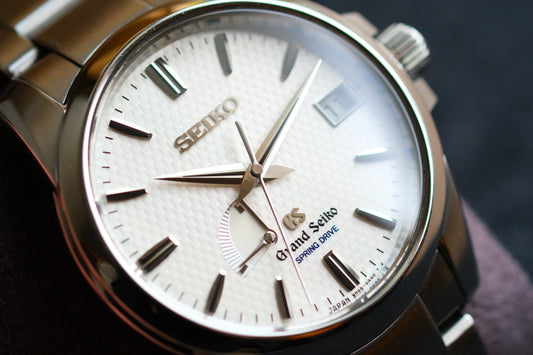 Grand Seiko SBGA025 9R65-0AG1 Spring Drive Texture Dial Excellent Condition Full Box Paper Full Serviced