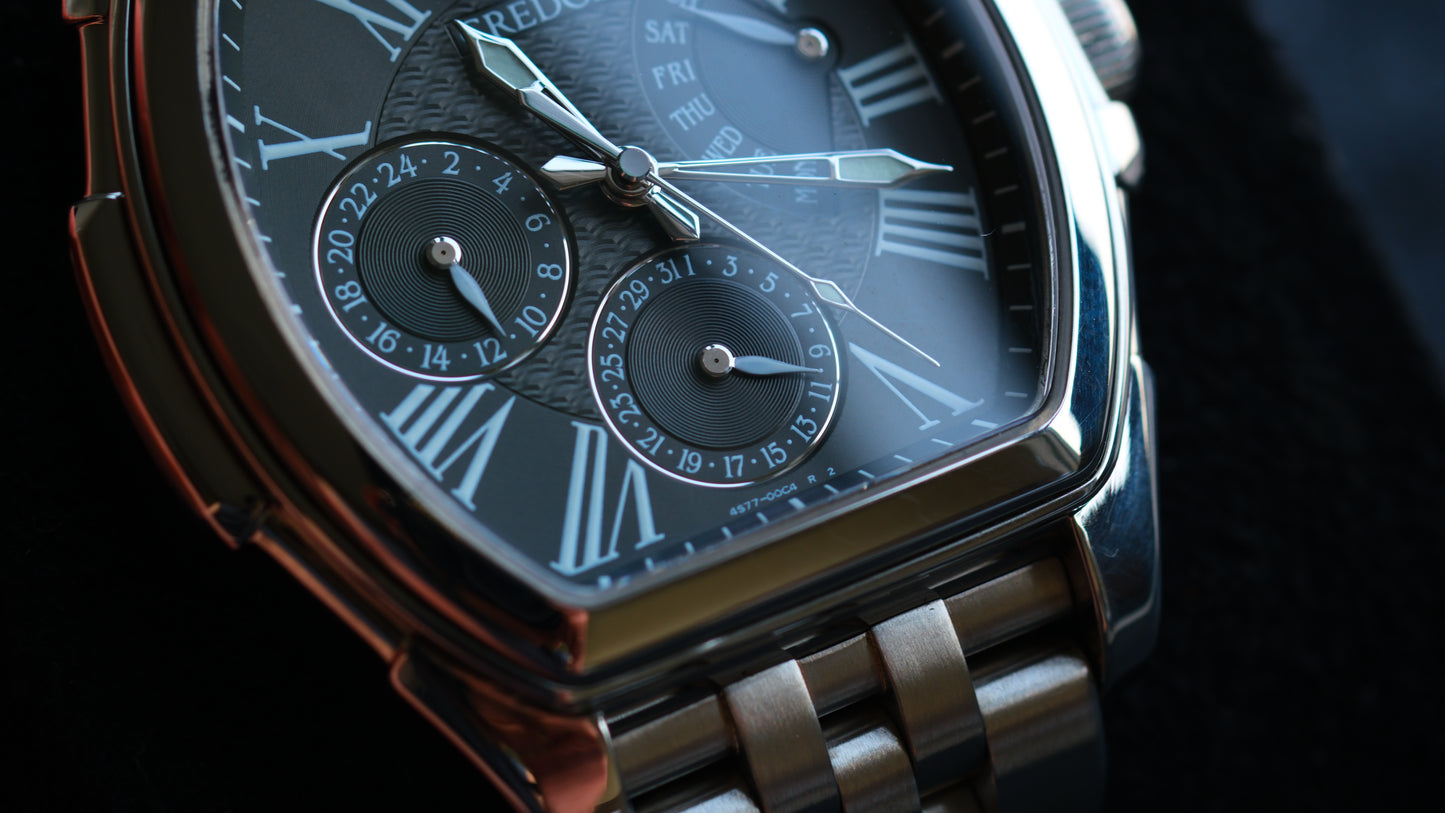 Credor Pacifique GCBG973 Retrograde 4s77-00B0 Excellent Condition Full Box Paper