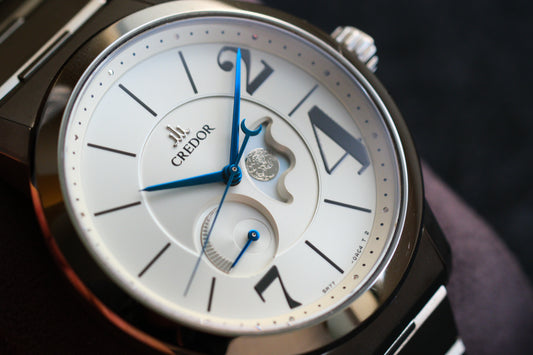 Credor Node GCLL995 5R77-0AB0 Spring Drive Moonphase White Dial