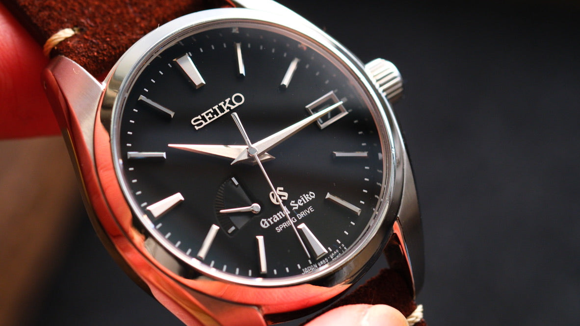 Grand Seiko SBGA003 Spring Drive 9R65-00AA0 Black Dial Full Box Paper GS Serviced Paper Good Condition