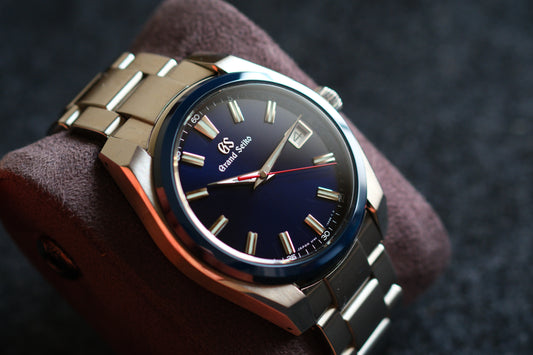 Grand Seiko SBGP015 9F85 Bezel Blue Ceramic Sport Watch Limited Edition 2000 60th Anniversary Full Box Tag Paper New Old Stock Unworn Excellent Condition
