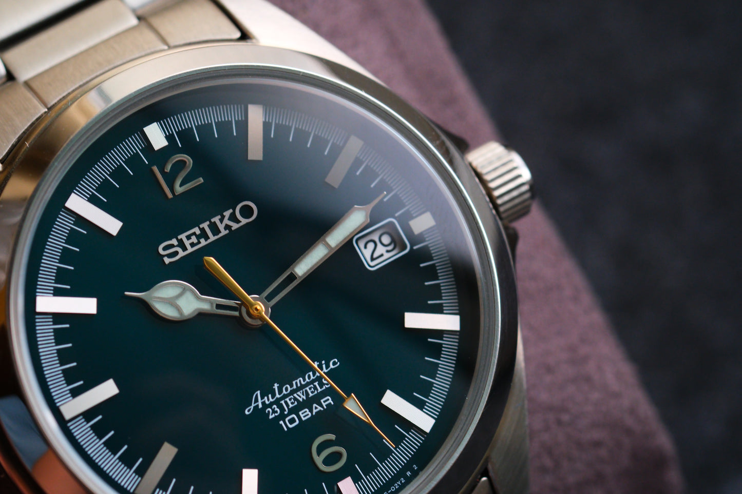 Seiko Tictac SZSB036 Limited Edition Deep Green Dial Like New Full Box+Seiko Leather Strap