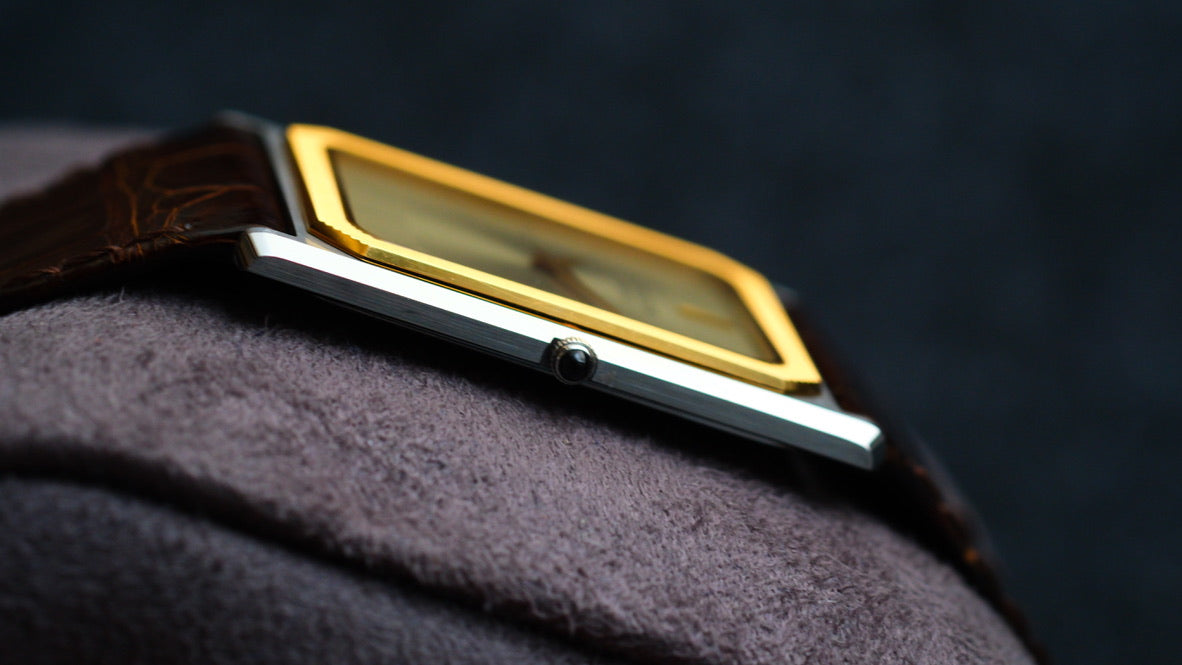 Credor Tank Men 6730-5090 14K Bezel SHA MIDDLE Full Original