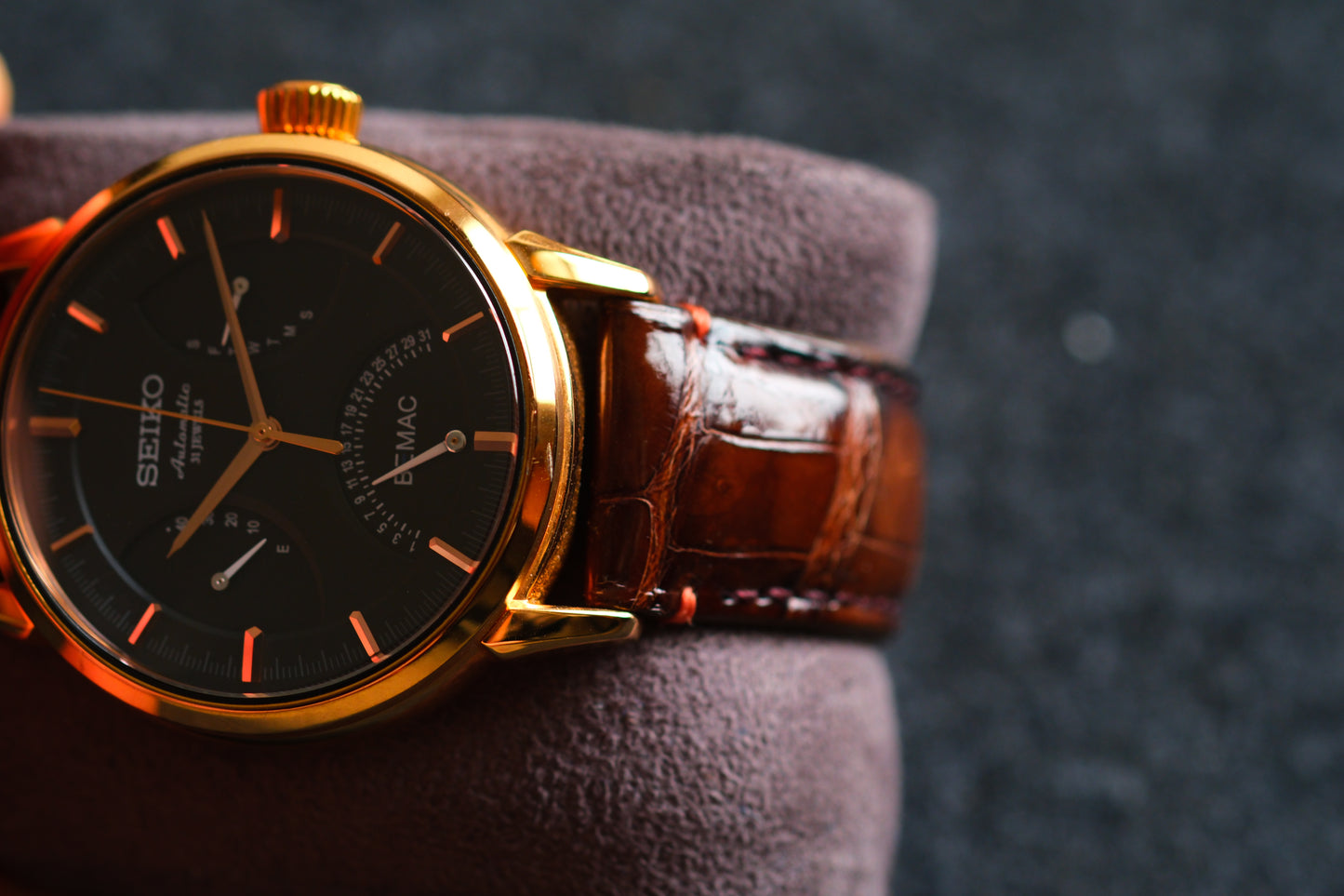 Seiko BEMAC Anniversary SZSD001 6R24-00D0 Double Retrograde Rose Gold Good Condition