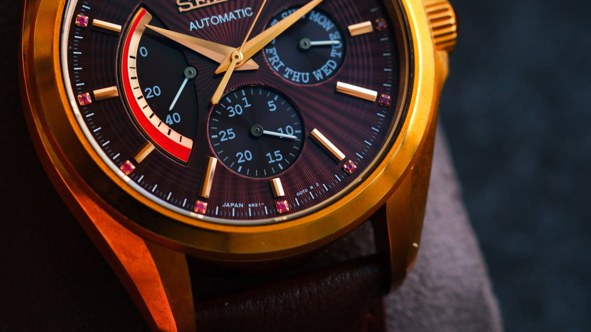 Seiko Bright SDGC030 6R21-00Y0 Limited 390/500 GP Red Dial and Ruby