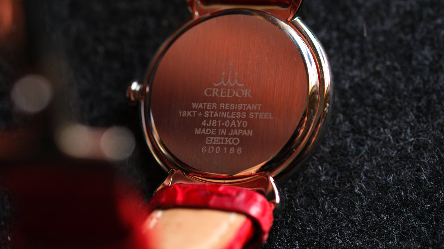 Credor GSAS936 Lady Quart 4j81-0AY0 18KPY 11P Diamond Full box