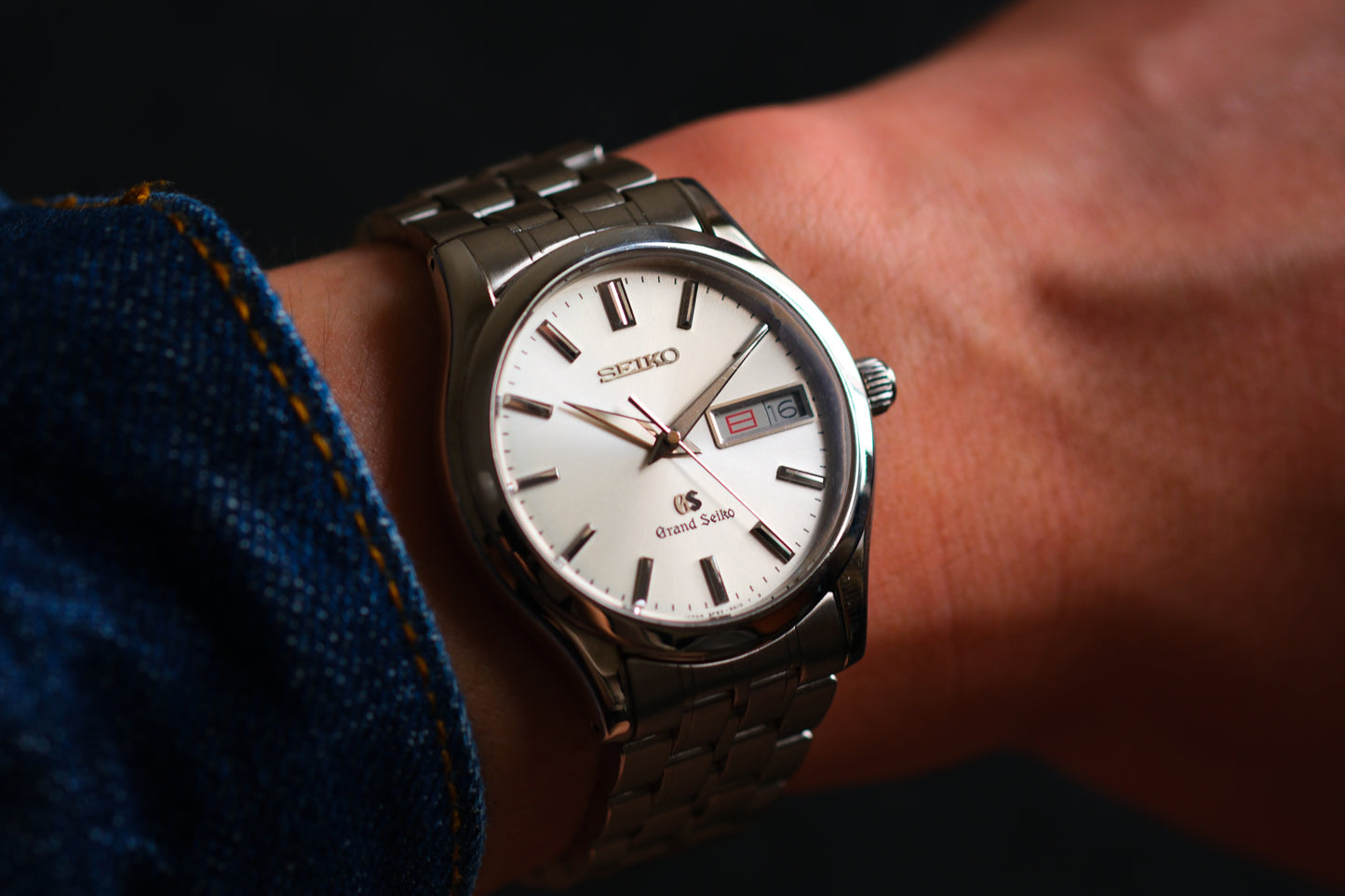 Grand Seiko SBGT005 9F83-9A30 Day Date Excellent Condition Vintage Watch Champange Dial Travel Box