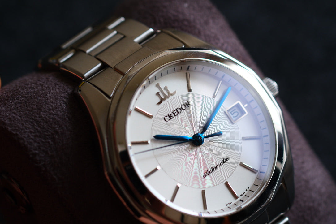 Credor Signo GCBW999 Automatic 4L75-00A0 Two tone White Dial Blue Hands