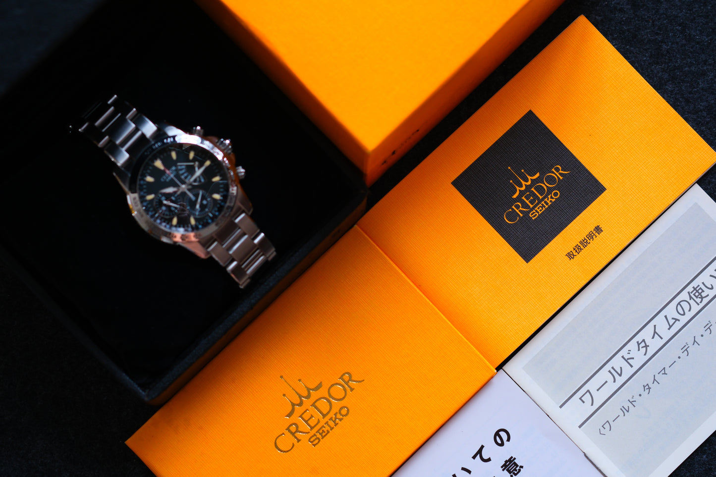 Credor Phoenix GCBG987 Retrograde World Timer 4S77-0A40 Limited Edition 1000P Full Box Paper Full Serviced Excellent Condition