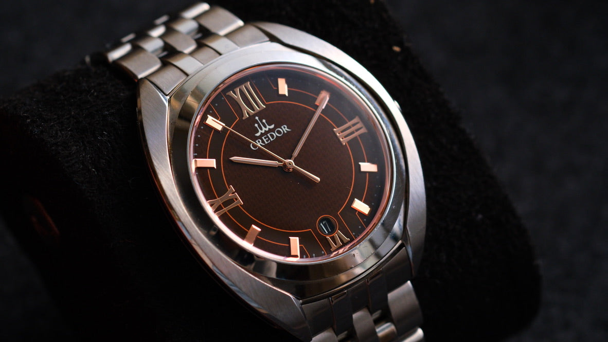 Credor Signo 8J86-0AB0 Quart Beautiful Brown Dial