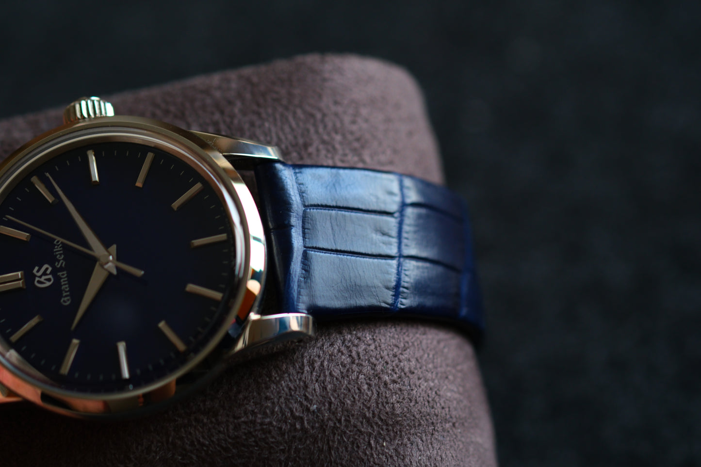 Grand Seiko SBGX349 9F61 Elegance Collection “moonlight blue”/“Gekka” Dial Vintage proportions 34x41.5x10.7mm Perfect Dress Watch Excellent Condition Box Paper Date 9/2025