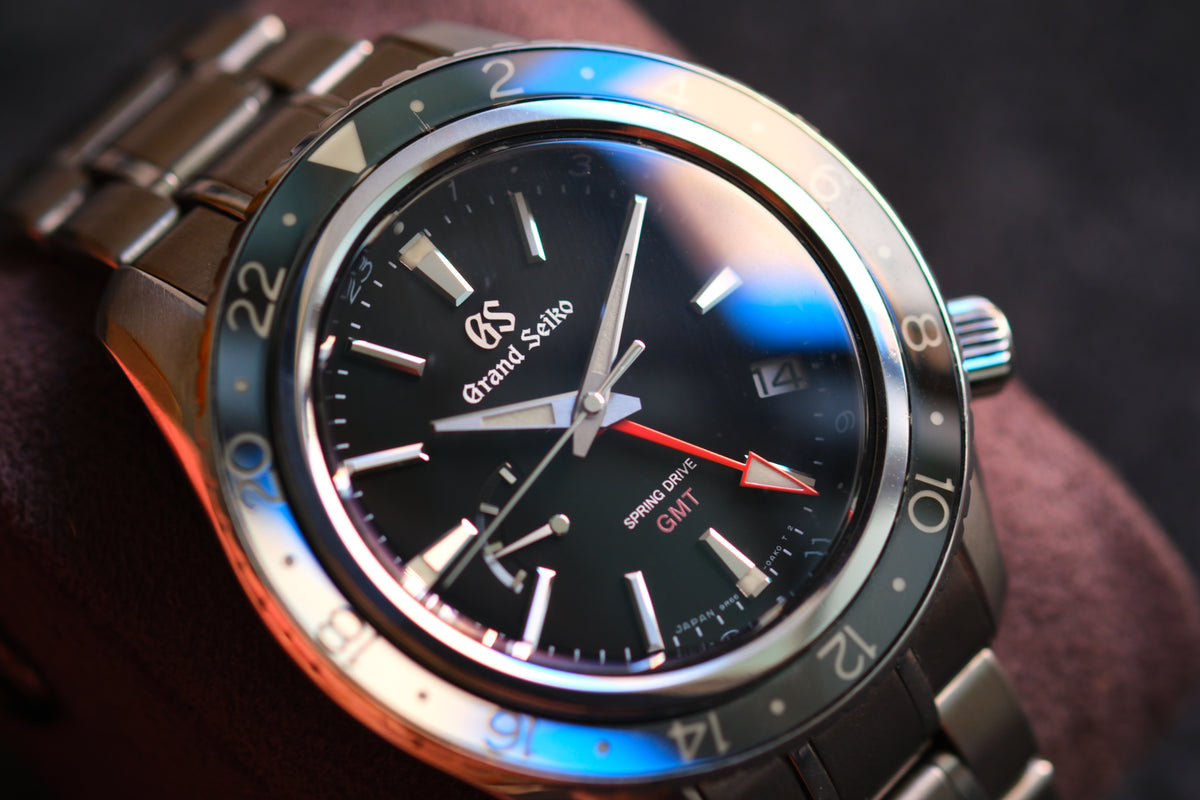 Grand Seiko SBGE201 9R66-0AA0 Spring Drive GMT Sapphire Bezel Excellent Condition