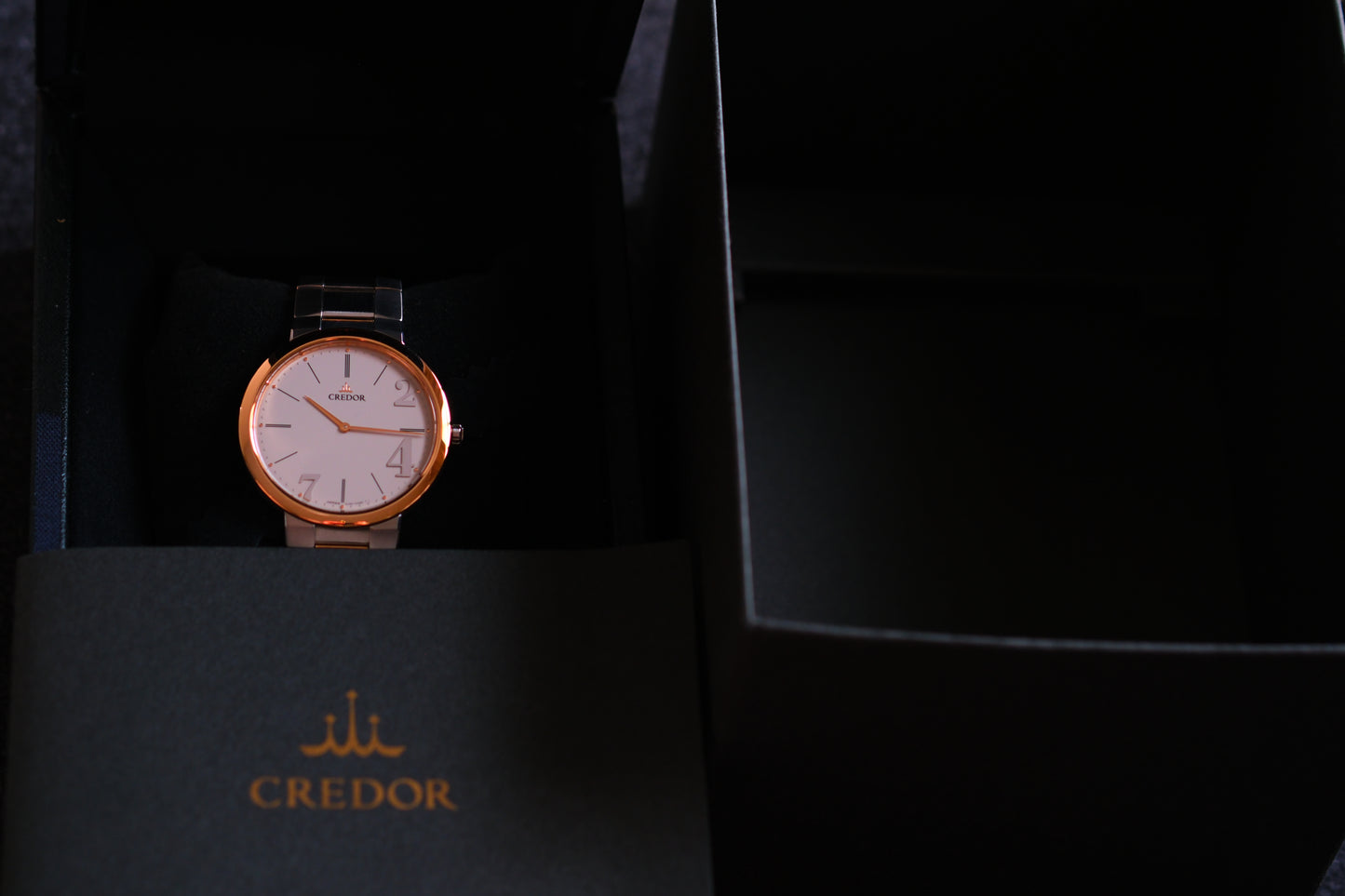 Credor Node 247 GCAT992 8J80-0AJ0 Solid Pink Gold Bezel Excellent Condition Box Manual User