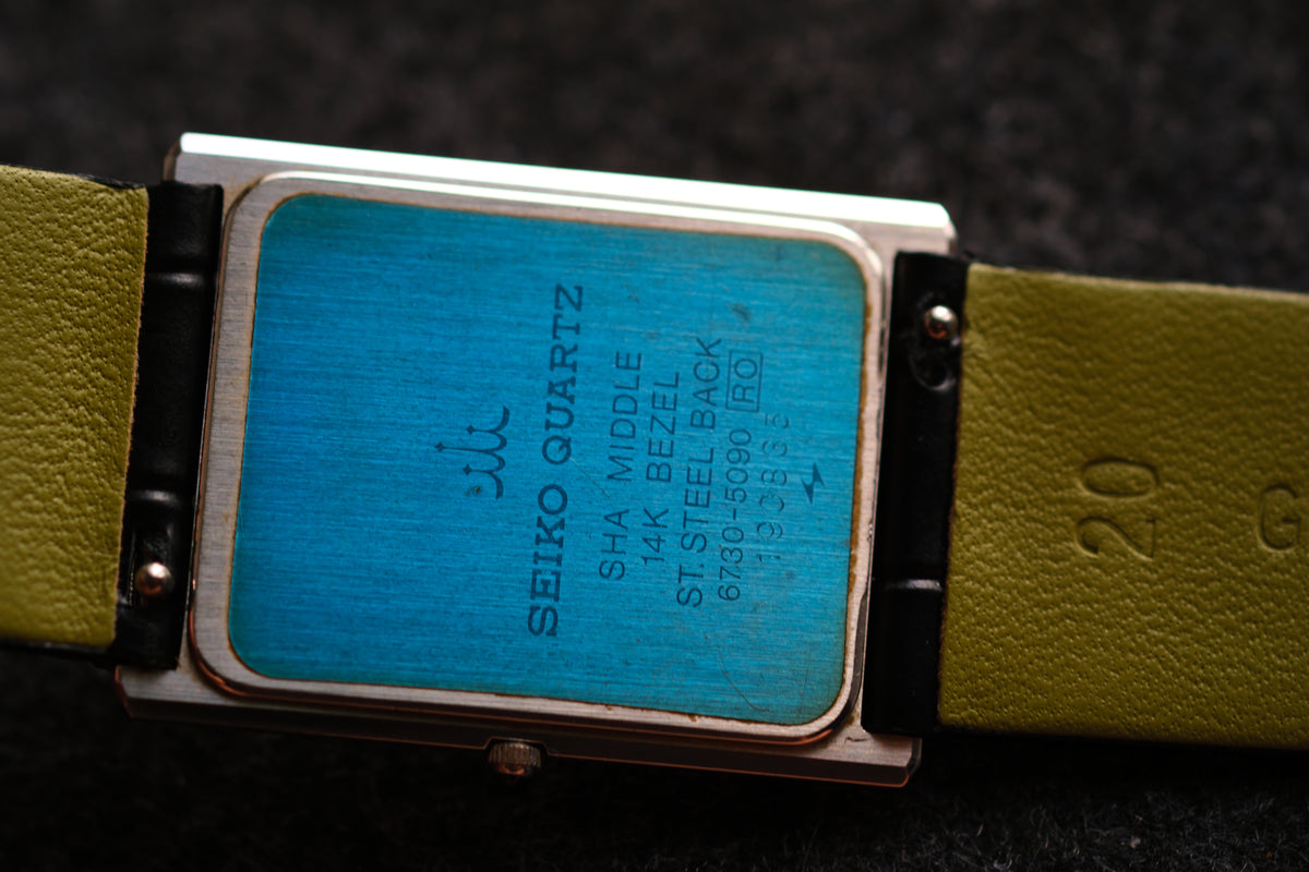 Credor Tank Men 6730-5090 14K Bezel SHA MIDDLE Vintage style