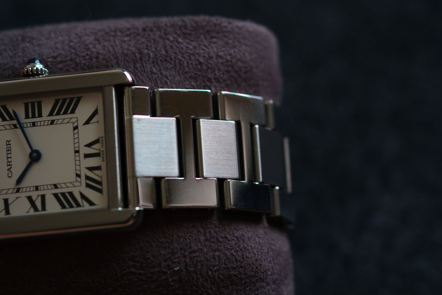 Cartier tank Solo LM WSTA0028 Full box Paper Excellent Condition Double Strap SS Strap + Leather Strap