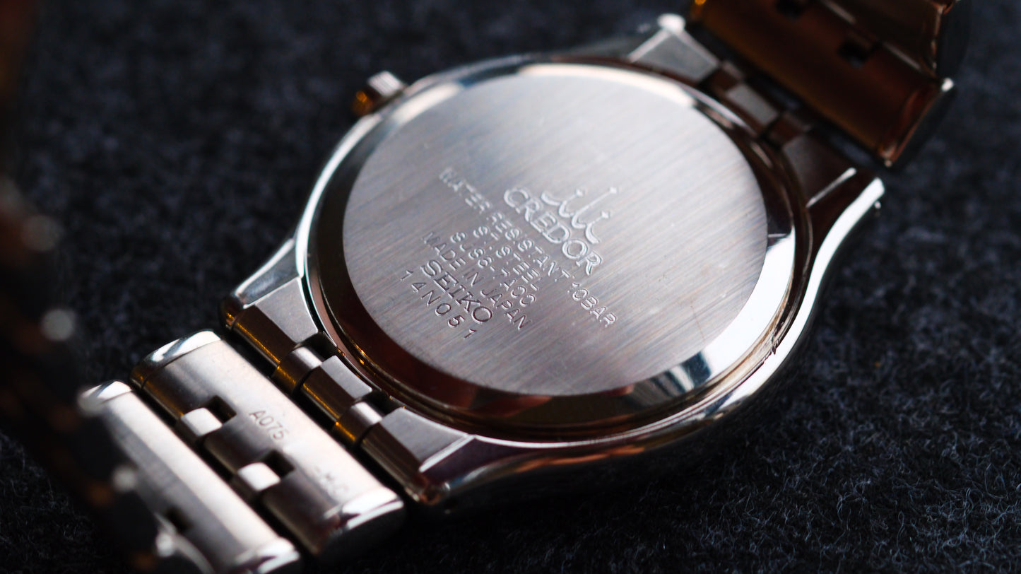 Credor Signo Quart 8j86-7A00 Blue Hand Box Manual User