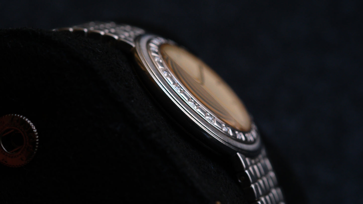 Credor 8N70-6030 Diamond 18KWG Bezel White Dial