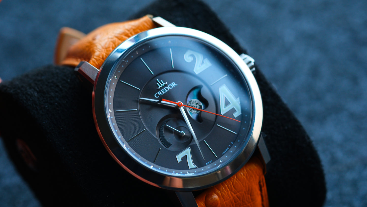 Credor GCLL993 Titanium Moonphase Spring Drive Titanium Limited to 125 pieces Serviced