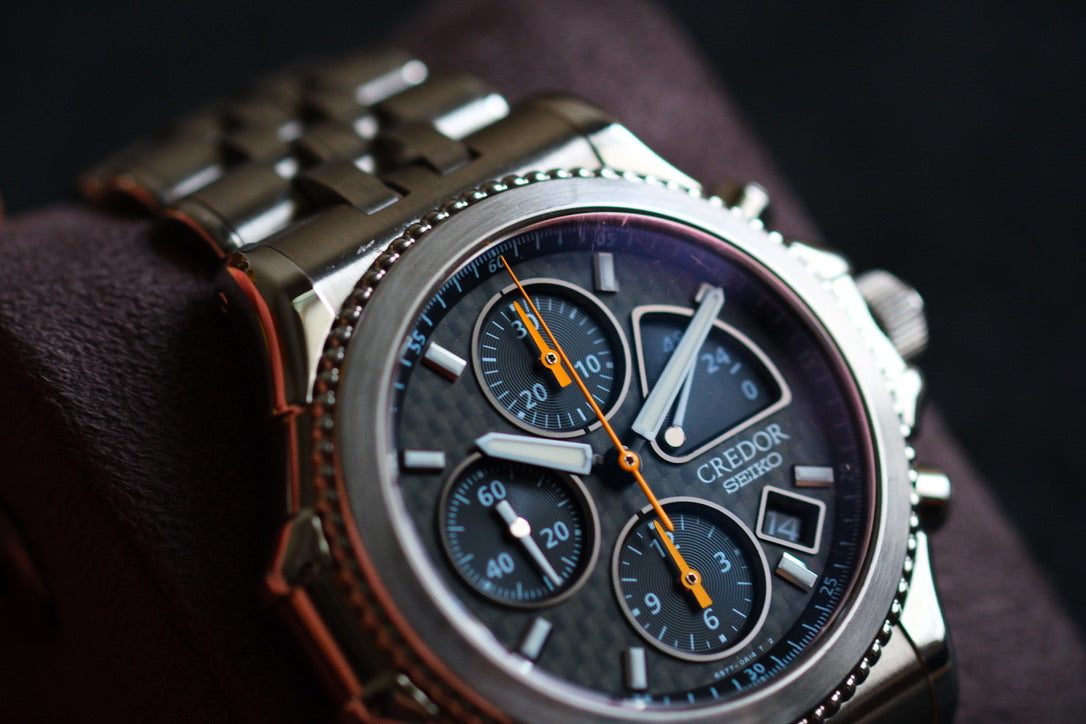 Credor Pacifique GCBK997 6S77-0A10 Chrnograph Limited 2000 Carbon Dial