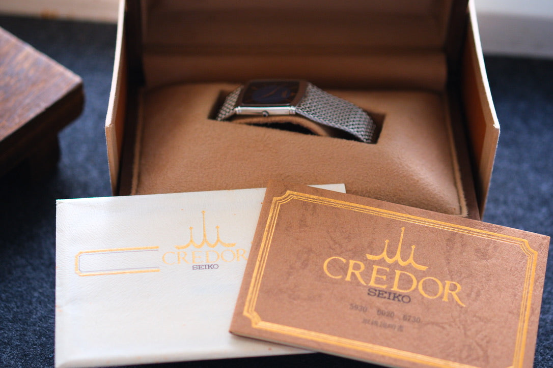 Credor 6730-5330 Blue Agate Dial Onyx Stone | Good Condition | Full Box Paper