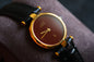 Cartier 1980s Must de Cartier Vendome Red Burgundy Lacquer Dial Lady