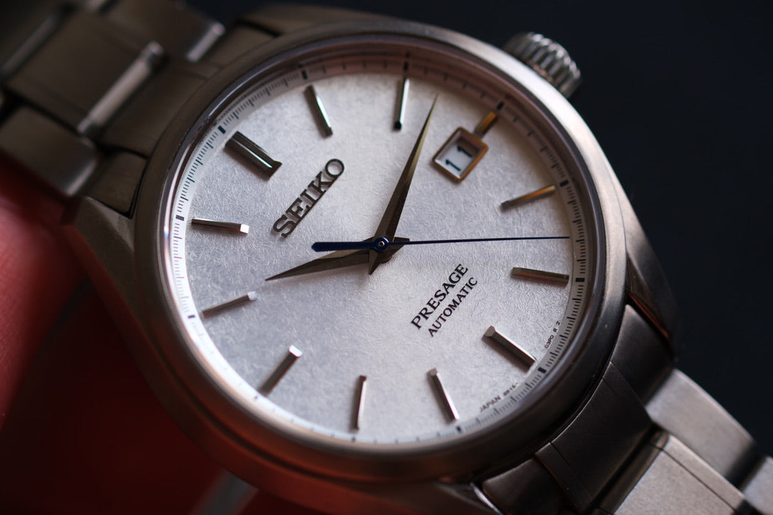 Seiko Pressage SARX055 6R15-04A0 Full Titan | Snow Flake Dial| Full Box Paper| Excellent Condition| Serviced